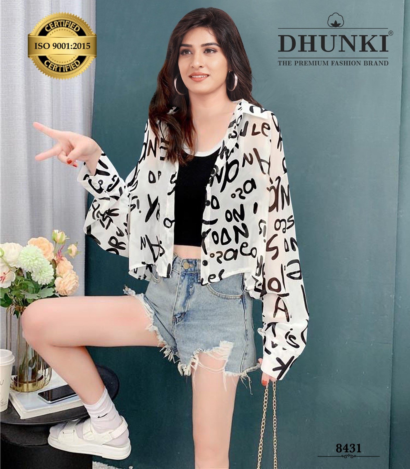 Western Wear attractive print with designer neck, designer sleeve and front Shirt Colour-White Western Wear attractive print with designer neck, designer sleeve and front Shirt Size: S(36), M(38), L(40) & XL(42) Colour-White