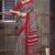 SAREE- PURE COTTON JAIPUR BLOCK PRINT SAREES WITH UNSTITCHED BLOUSE PICE-COLOUR-RED AND GRAY