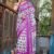 SAREE- PURE COTTON JAIPUR BLOCK PRINT SAREES WITH UNSTITCHED BLOUSE PICE-COLOUR-WHITE AND PINK
