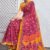 SAREE- PURE COTTON JAIPUR BLOCK PRINT SAREES WITH UNSTITCHED BLOUSE PICE-COLOUR-PINK AND YELLOW