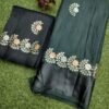 SAREE-PURE DOLA SILK WITH BEAUTIFUL GOTA WORK SAREE-COLOUR-GREEN