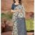 SAREE- PURE COTTON HAND BLOCK PRINT SAREES-COLOUR-WHITE AND BLUE