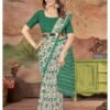 SAREE- PURE COTTON HAND BLOCK PRINT SAREES-COLOUR-GREEN