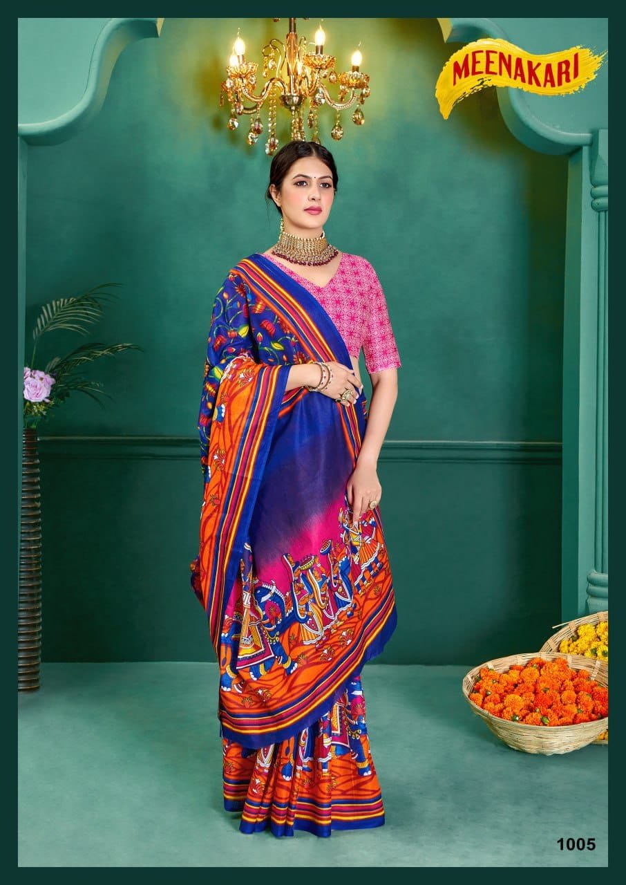 WhatsApp Image 2024-12-05 at 5.22.45 PM Saree- SPECIAL KALAMKARI HAND BLOCK PRINT SAREES Colour-Blue and Red