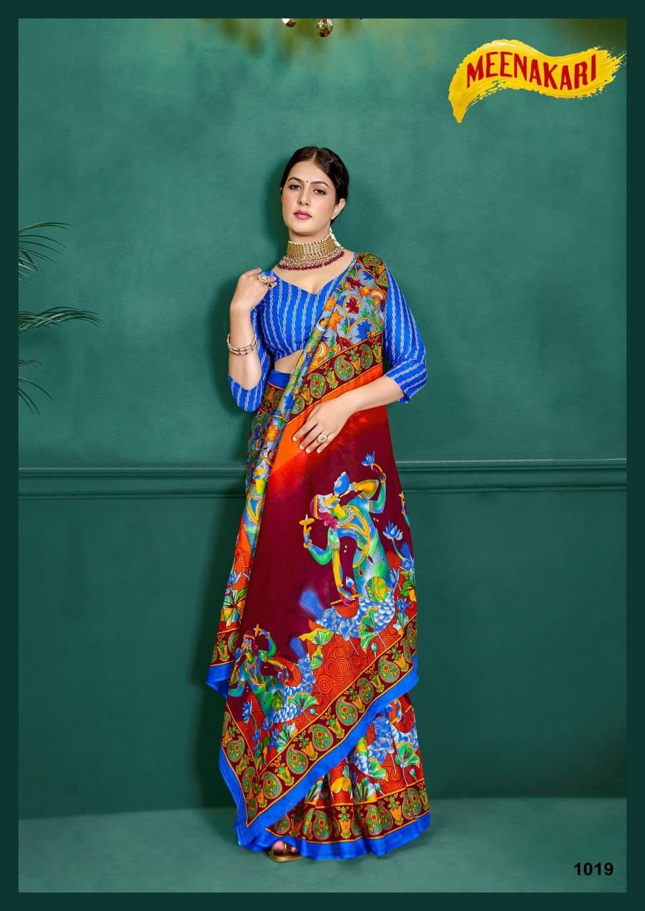 WhatsApp Image 2024-12-05 at 5.22.50 PM Saree- SPECIAL KALAMKARI HAND BLOCK PRINT SAREES Colour-Blue and Red