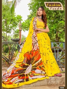 SAREE- Pure Bagru Fancy Hand Printed Sarees with Runing Hand Printed Unstich Blouse pice-Colour-Redd and Yellow