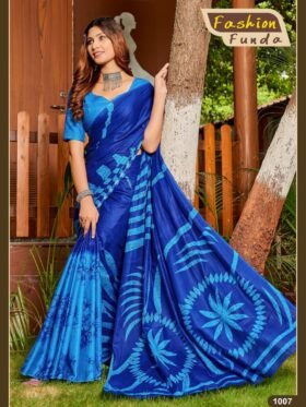 SAREE- Pure Bagru Fancy Hand Printed Sarees with Runing Hand Printed Unstich Blouse pice-Colour-Blue