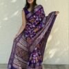 SAREE- DOLA SILK COLOUR-PURPLE