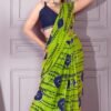 Saree- PURE COTTON TIEDYE PRINT SAREES -Colour-Green