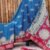 Saree- Silver borders along with pallu and blouse Colour-Blue And Red