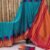 Saree- Silver borders along with pallu and blouse Colour-Sky Blue