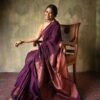 SAREE-Banarasi Soft Silk Saree-Colour-Purple
