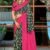 SAREE- PURE COTTON FANCY IKAAT PRINT SAREES WITH BLOUSE PICE Colour- Green And Pink