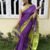 Saree-Dola Silk Jaquard Butii All Over Saree - Colour-Green and Purple