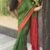 Saree-Marsh Mellon Silk Saree And Jaquard Boder With Foil Print-Colour-Green And Red