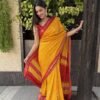 Saree-Dola Silk Bandhej Saree Colour-Red And Yellow