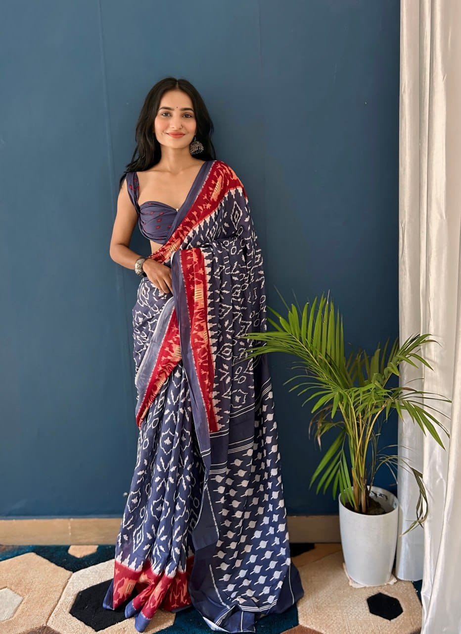 WhatsApp Image 2024-12-09 at 14.58.51_e3253ad4 SAREE-PURE COTTON JAIPUR BLOCK PRINT SAREES WITH UNSTITCHED BLOUSE PICE-Colour-Blue and Red
