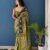 SAREE-PURE COTTON JAIPUR BLOCK PRINT SAREES WITH UNSTITCHED BLOUSE PICE-Colour-Green And Blue