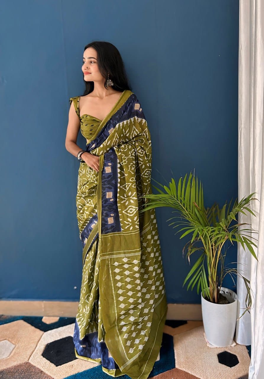 WhatsApp Image 2024-12-09 at 14.58.56_28b943c8 SAREE-PURE COTTON JAIPUR BLOCK PRINT SAREES WITH UNSTITCHED BLOUSE PICE-Colour-Green And Blue