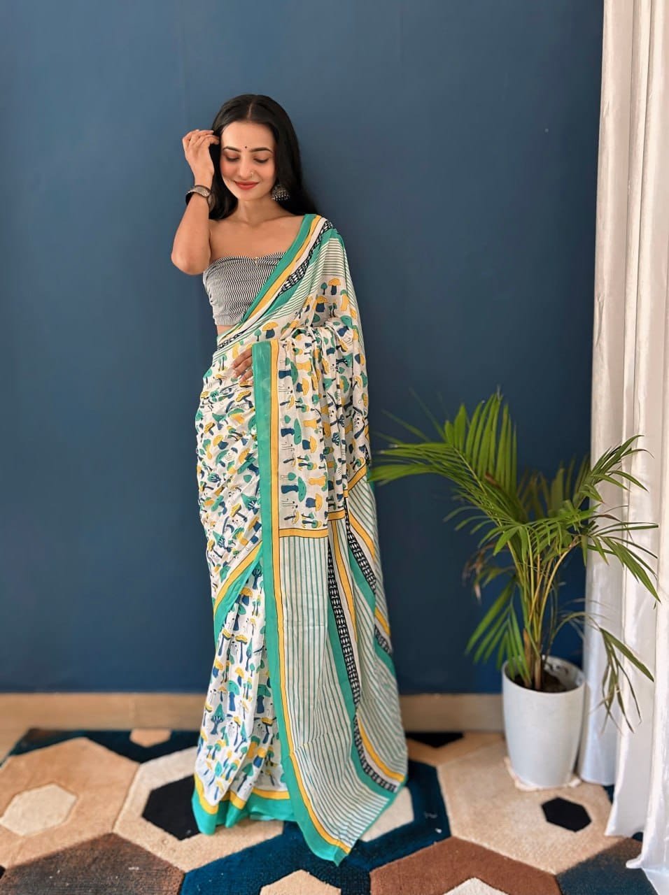 WhatsApp Image 2024-12-09 at 14.59.00_735bace5 SAREE-PURE COTTON JAIPUR BLOCK PRINT SAREES WITH UNSTITCHED BLOUSE PICE-Colour-White and Print