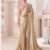 Saree-Party Wear Designer Unstitch Saree With Blouse Colour-Light Golden