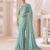 Saree-Party Wear Designer Unstitch Saree With Blouse Colour-Teal