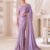 Saree-Party Wear Designer Unstitch Saree With Blouse Colour-Light Purple