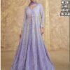 Kurti-And Gharara With Embroidered Organza Silk Dupatta Colour-Lavender