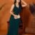 SAREE- GEORGETTE SILK PATTERN-SOLID GEORGETTE SAREE WITH MIRROR BORDER LACE-COLOUR-GREEN