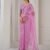Saree- Party Wear Designer Unstitch Saree With Blouse-Colour-Pink