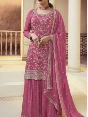 Kurti and Plazzo With Dupatta Sizes – S To 4xl(48) Colour-Pink