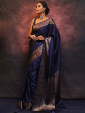 SAREE- Organic Banarasi Sarees-COLOUR-BLUE