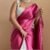 SAREE-HALF N HALF SATIN SAREE WITH BEAUTIFUL MOTI LACE BORDER COLOUR-DEEP PINK