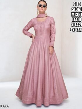 Gown-Gown and Dupatta Silk Fabric