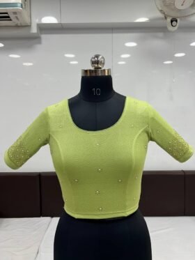 Blouse- Ready to Wear Stretchable Blouse-Cotton Lycra Fabrics Blouse-Colour- Bottle Green