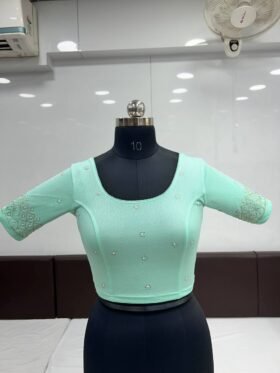 Blouse- Ready to Wear Stretchable Blouse-Cotton Lycra Fabrics Blouse-Colour- Pista