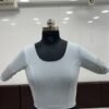 Blouse- Ready to Wear Stretchable Blouse-Cotton Lycra Fabrics Blouse-Colour- Light Gray