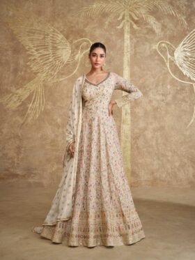 GOWN- FULL HEAVY LOOK EMBROIDERED DRESSES WITH EMBROIDERED DUPATTA