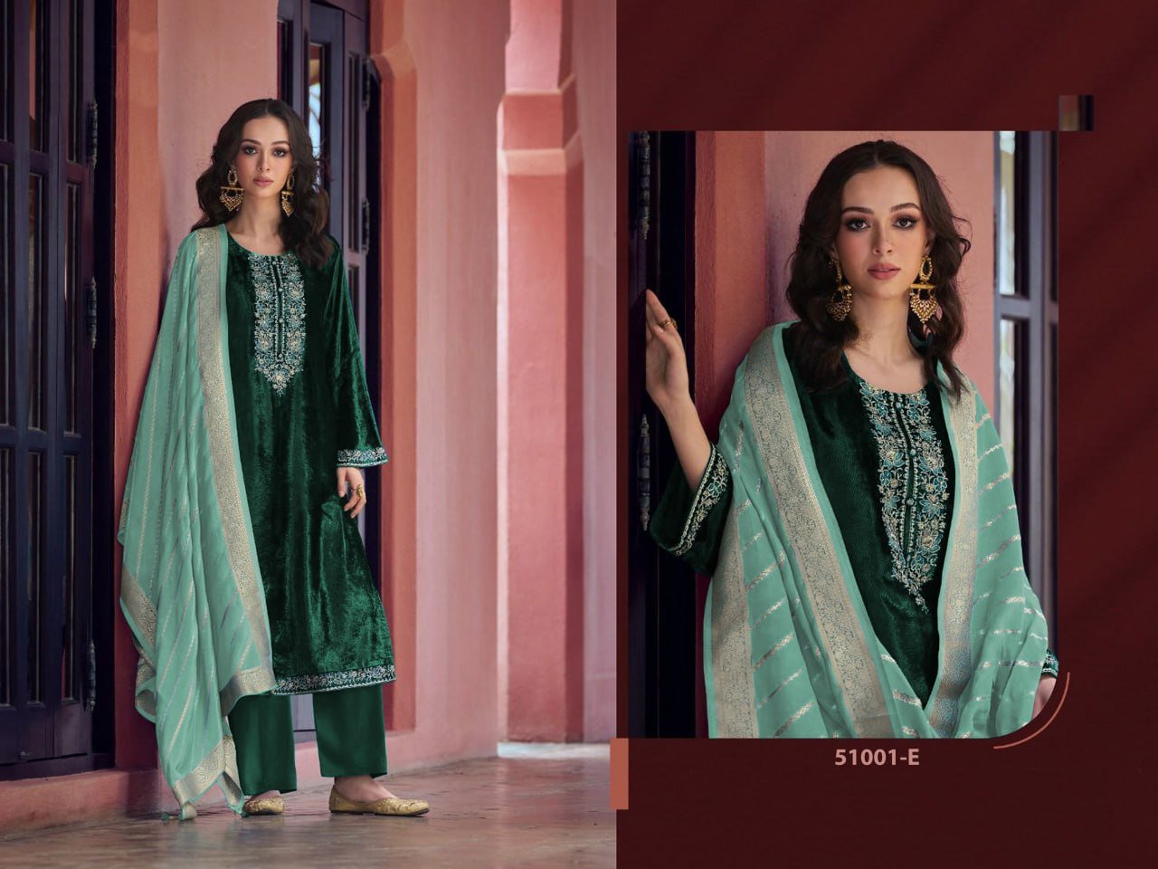 WhatsApp Image 2024-12-17 at 11.43.22 AM Kurti and Pant With Dupatta- Pure Viscos Velvet Kurti Multi Thread & Jari With Sequence Embroidered Stich Work With Pure Jaquard Dupatta