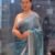 Saree- Beautiful Sequins and zari embroidery work with Seroski diamonds and Jimi Choo Fabrics-Colour-Blue
