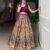 Lehenga Choli- Banarasi Silk Fabrics Zari WeavingWork Lehenga With Attached Blouse And Dupatta