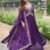 Gown-Gown and Faux Blooming Georgette With Rich Sequins Multi Embroidered Lace Border Dupatta