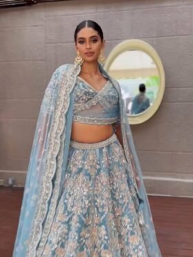 Lehenga Choli- Faux Georgette Fabrics Embroidery Sequins Work with Cancan and Canvas Patta Lehenga