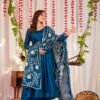 ANARKALI- Simmar Vichitra Silk Fabrics Simmar Vichitra Silk Fabrics with Embroidery Sequence Work and Fancy Lace Border Dupatta