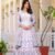 Gown- Heavy Dola Silk Fabrics Gown With Digital Printed And Hand Work In Neck Line Gown And Haevy Chinnon Dupatta