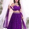 Lehenga Choli- Cotton Fabrics And Embroidery Sequence Work Choli And Embroidery Work Lehenga