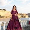 Lehenga Choli- Tussar Silk Fabrics and Floral Print With Foil Work Lehenga With Floral Print With Foil Work Also Comes With Both Side Tassels Dupatta
