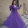 Gown- Heavy Georgette Printed with Inner Fabric Gown