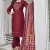 Kurti Pant With Dupatta-Cotton Blend Fabrics Kurti With Organza Fabrics and Digital Print Dupatta