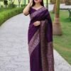 SAREE- Banglori Handloom raw silk saree with rich weving pallu Saree